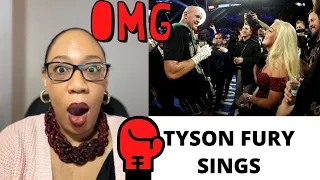 TYSON FURY SINGS 'AMERICAN PIE' AFTER BEATING DEONTAY WILDER DURING POSTFIGHT INTERVIEW | (REACTION)