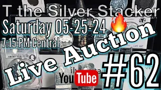 Live Auction 62  #silverstacking #coincollecting #silverpours & More!