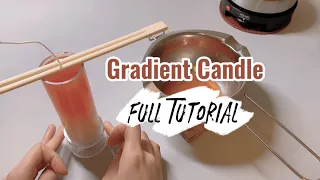Gradient candle making full tutorial ( soy wax & beeswax ) DIY at home | handmade | craft | layer