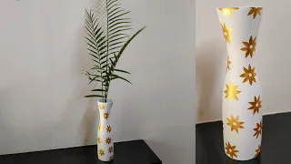 DIY Flower Vase: Plastic Bottle and Plaster of Paris Craft