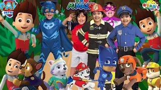 Tag with Ryan PJ Masks Catboy vs PAW Patrol Ryder Run Chase All Characters Unlocked Combo Panda