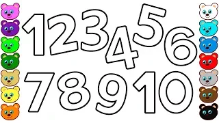 Numbers 1 to 10 for Kids - Coloring Pages for Toddlers