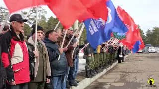 Во Владимире развернули 71-у масштабную копию Знамени Победы