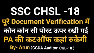 SSC CHSL -2018 Gist of the whole document verification process .
