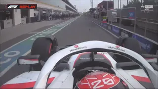 Nyck De Vries and Kevin Magnussen incident on pit-lane Canadian GP 2023 FP2