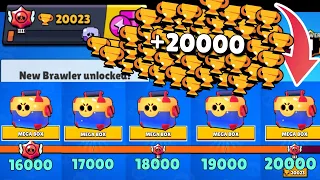 20000 Trophies NONSTOP Without Collecting TROPHY ROAD - Brawl Stars