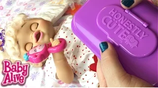 Baby Alive Doll Feeding Routine with Honestly Cute Diaper Bag and Real Gerber Bottle