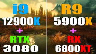 RTX 3080 + INTEL i9 12900K vs RX 6800XT + RYZEN 9 5900X || PC GAMES TEST ||