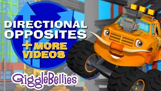 Opposites + More Episodes | Monster Trucks | GiggleBellies