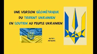 Trident ukrainien : construction géométrique avec l'hymne joué au piano