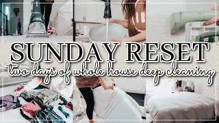 SUNDAY RESET ROUTINE | 2 DAYS OF SPEED CLEANING + DECLUTTERING MOTIVATION | HOME RESET | WHITNEY PEA