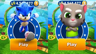 Talking Tom vs Movie Sonic defeat All Bosses Zazz Eggman Robotnik - All Characters Unlocked Gameplay