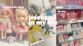 productive weekend vlog (study cafe, kbeauty haul, bl manga, hatsune miku unboxing)