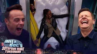 Ant and Dec surprise lift goers with new game 'Level Up!' | Saturday Night Takeaway