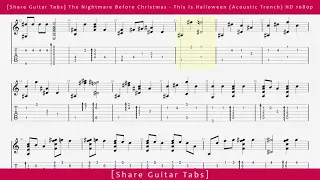 [Share Guitar Tabs] The Nightmare Before Christmas - This Is Halloween (Acoustic Trench) HD 1080p