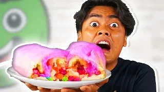 I Try Making Giant Cotton Candy Burrito!