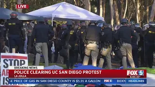Police clearing UC San Diego protest