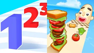 Number Master Vs Sandwich Runner (New Update) Max Level Gameplay