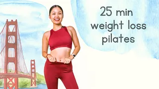 25 MIN WEIGHT LOSS PILATES WORKOUT | Best At home Fat burning workout 🔥 no equipment low impact