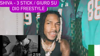 AMERICAN REACTS TO - Shiva - 3 Stick / Giuro su Dio Freestyle 🩸🩸❤️❤️❤️🔋🔋