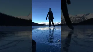 Moments we Live For: Wild Ice Skating on Lake Louise!