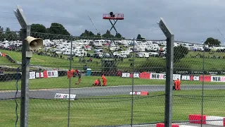 OULTON PARK BSB 2022 Tarran McKenzies CRASH at HISLOPS CHICANE