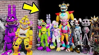 TWISTED ANIMATRONICS VS GLAMROCK ANIMATRONICS ASSOMBRADOS | GTA V Five Nights at Freddy's