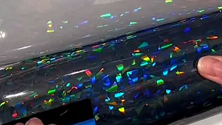Holographic Shards on Black Glitter Resin Tumbler