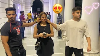 Pulling Strangers Cheeks 😅 || GONE ROMANTIC || DEEPANSHU MANNI ||