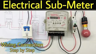 How to Install electric Sub-Meter, Wiring Connection of Submeter, Use of Submeter (in Hindi)