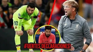 Triste reacción de Messi en EL VESTIDOR tras el fracaso | Suárez y Klopp hacen fuertes declaraciones