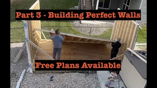 How to build a 10x16 shed Part 3 - How to frame walls and how to set rafters