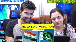 Pakistani Couple Reacts To Indian Flag vs Pakistan Flag Full Comparison UNBIASED in Hindi