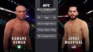 Fight Simulation! | Kamaru Usman vs Jorge Masvidal | UFC 261