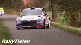 Twente Rally 2021 - R5 Rally cars warming tyres up - braking & steering - Full HD