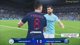 PES 2021 GAMEPLAY | Manchester City vs PSG UEFA champions league 2021