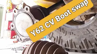 Y62  Patrol Cv boot replacement and axle swap out