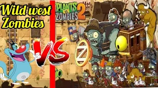 Oggy vs Wild west Zombies | Plants vs Zombies 2 #plantsvszombies2 #plantsvszombies