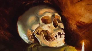 Skull Oil Painting 💀 Still Life from Start to Finish