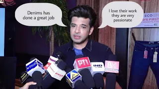 Karan Kundra supporting the Denims new product made by plastic saying his loves innovative ideas