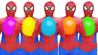 Spider Man Popping Balloons Compilation