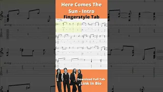 Here Comes The Sun Fingerstyle Guitar Tab - The Beatles