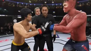 Bruce Lee vs. Zombie Ripper (EA sports UFC 3) - CPU vs. CPU - Crazy UFC 👊🤪