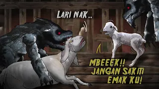 Hantu Kambe Kalimantan, Memburu Ibu Kambing & Anaknya #HORORMISTERI  | Kartun  Hantu, Animasi Horor