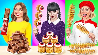 Кулинарный Челлендж: Уэнсдей Против Бабушки | Вкусные Кухонные Лайфхаки от Mega DO Challenge