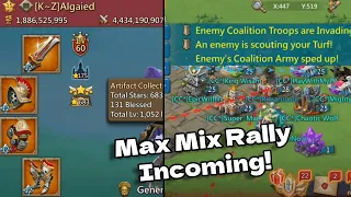 Mythic Rally Trap Shows You How To Cap A Mix Rally! Algaied Didn't see this Coming! Lords Mobile.