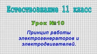 Естествознание 11 класс (Урок№10 - Принцип работы электрогенераторов и электродвигателей.)