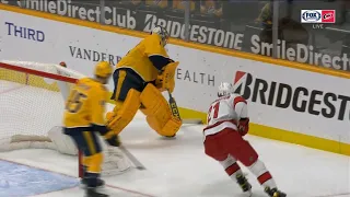 Nino Niederreiter Roughing Penalty Against Juuse Saros