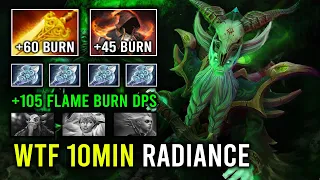 10 MIN RADIANCE 1v5 Anti Gank Solo Mid Necrophos +105 Burn Per Second Dota 2