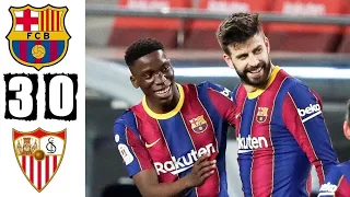 Barcelona vs Sevilla 3-0 Extended Highlights & Goals 2021 HD